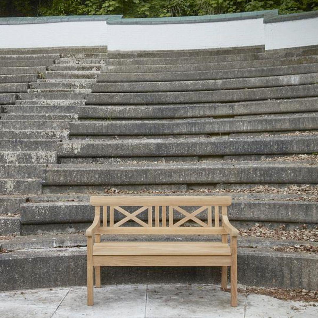 Mid-Century Modern Small Bernt Santesson Outdoor 'Drachmann 120' Teak Bench for Skagerak For Sale