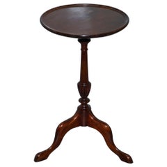Small Bevan Funnell Mahogany Tripod Lamp Side End Wine Occasional Table Round