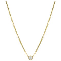 Small Bezel Diamond Necklace