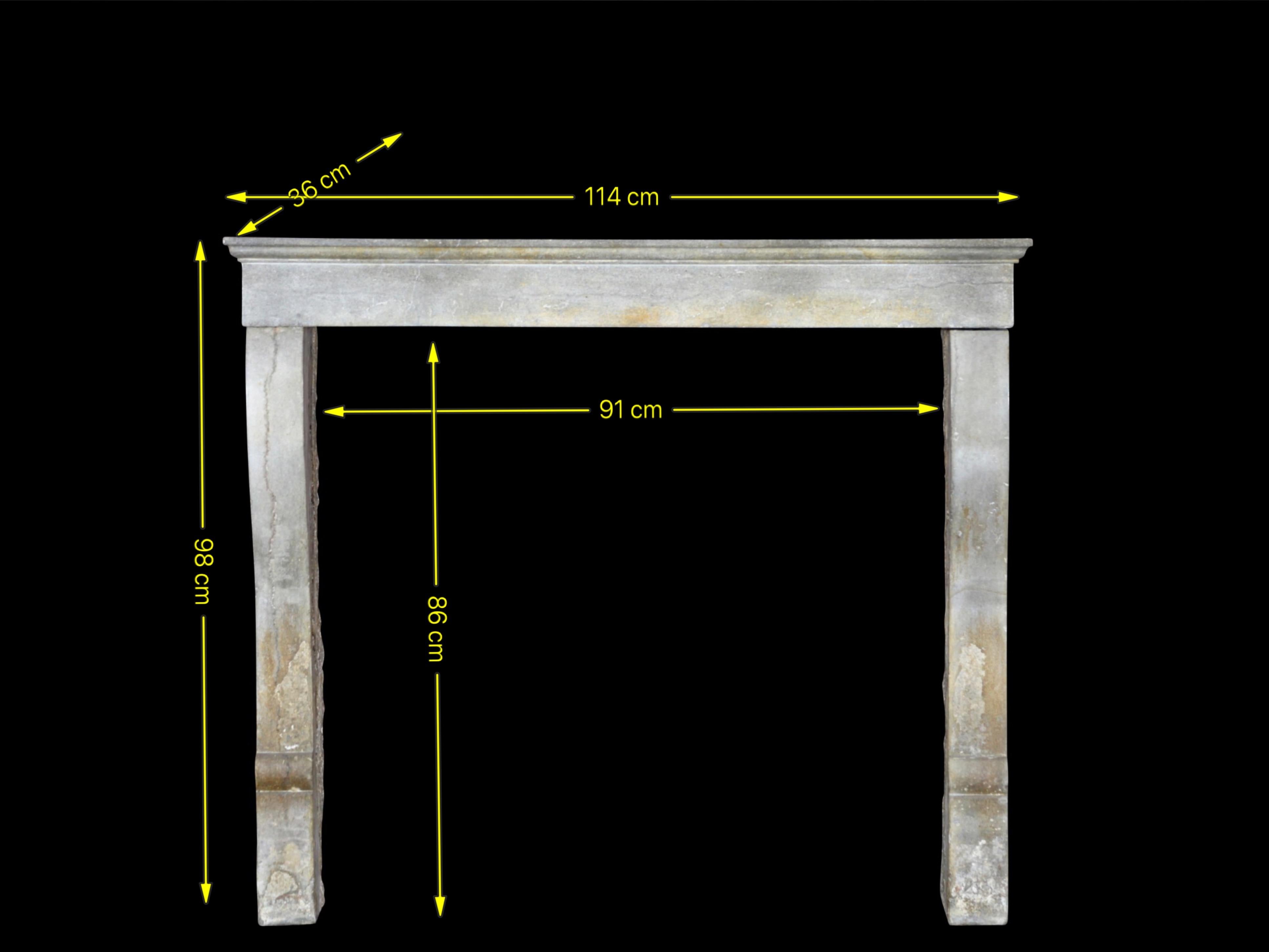 Small Bicolor French Rustic Mantle for Timeless Concepts For Sale 5