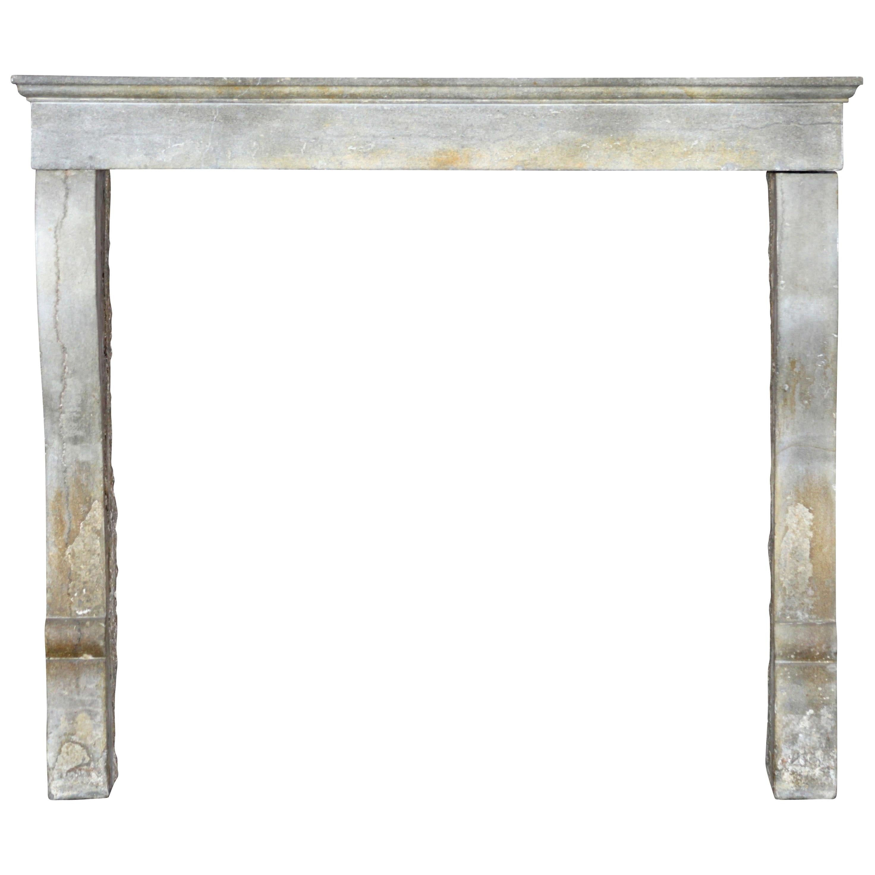 Small Bicolor French Rustic Mantle for Timeless Concepts For Sale