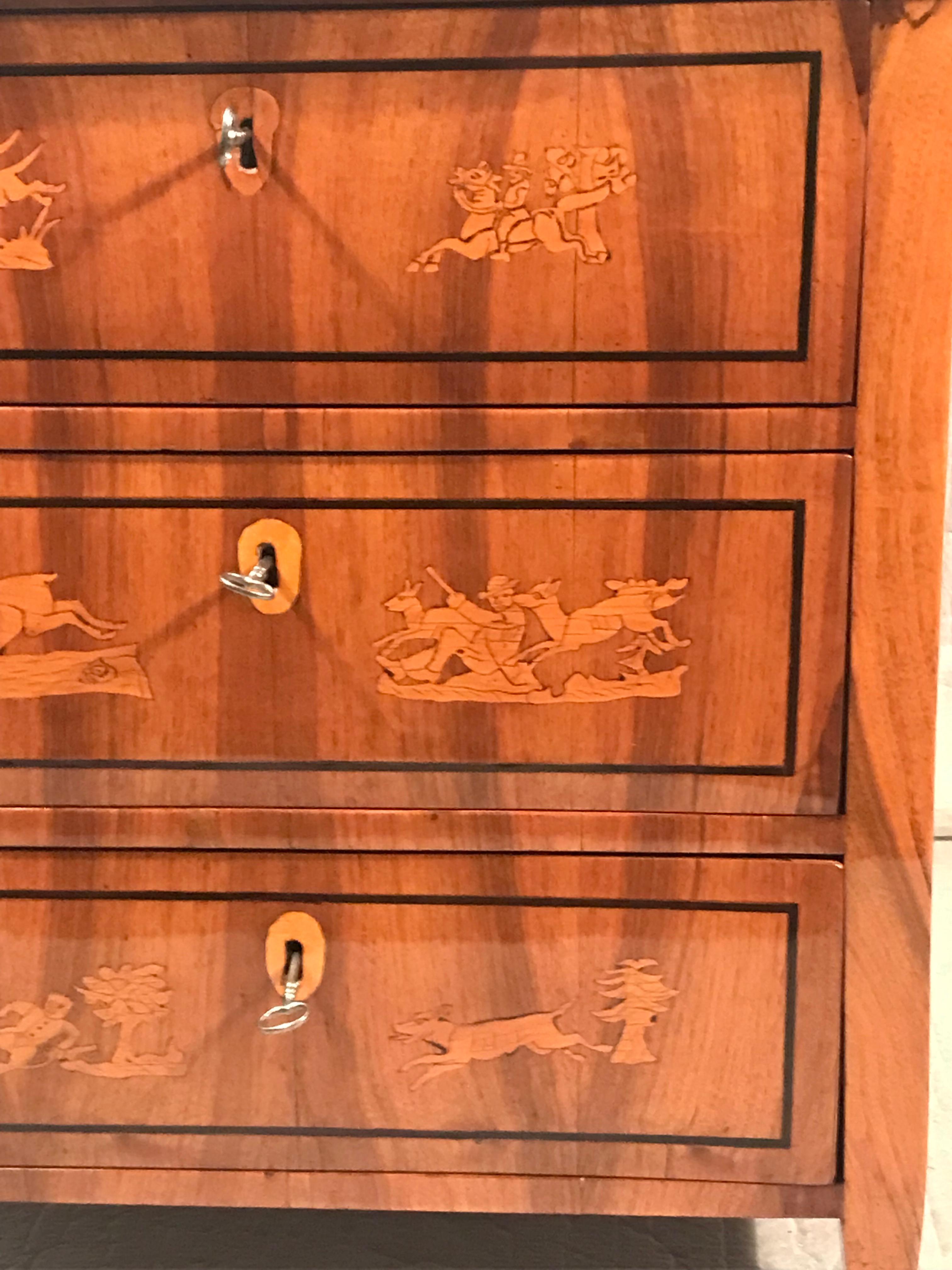 Early 19th Century Small Biedermeier Chest of Drawers, Germany 1810-20 For Sale