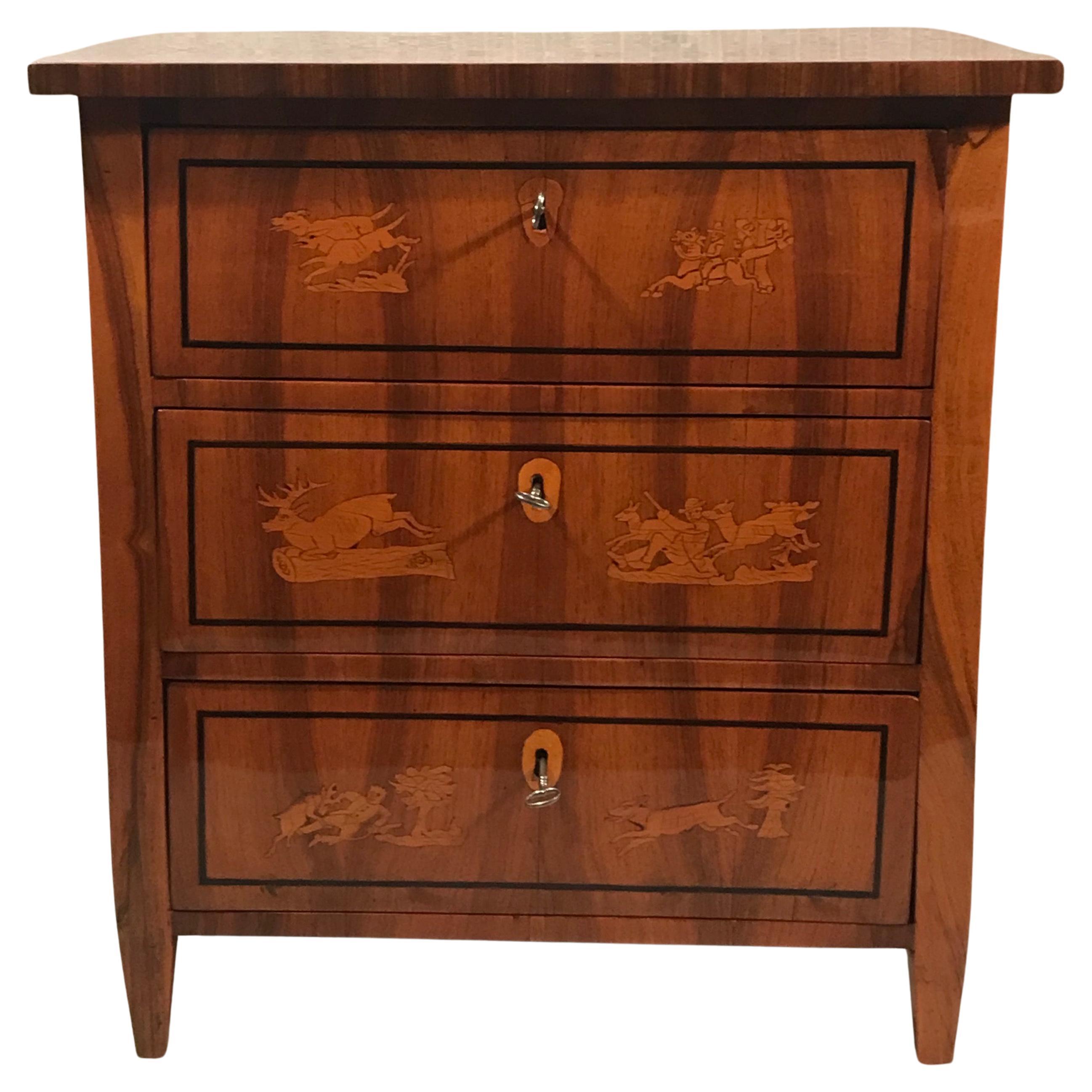 Small Biedermeier Chest of Drawers, Germany 1810-20 For Sale