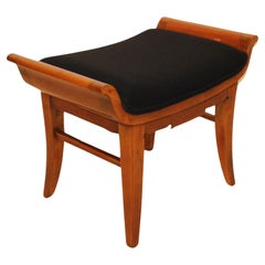 Antique Small Biedermeier Stool, Beech Wood, Austria / Vienna, circa 1850