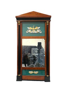 Small Biedermeier Wall Mirror, Cherry Solid Wood, South Germany, circa 1820