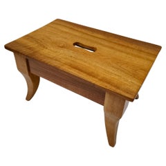 Small Biedermeier Walnut Footstool, South Germany circa 1830, Solid Walnut
