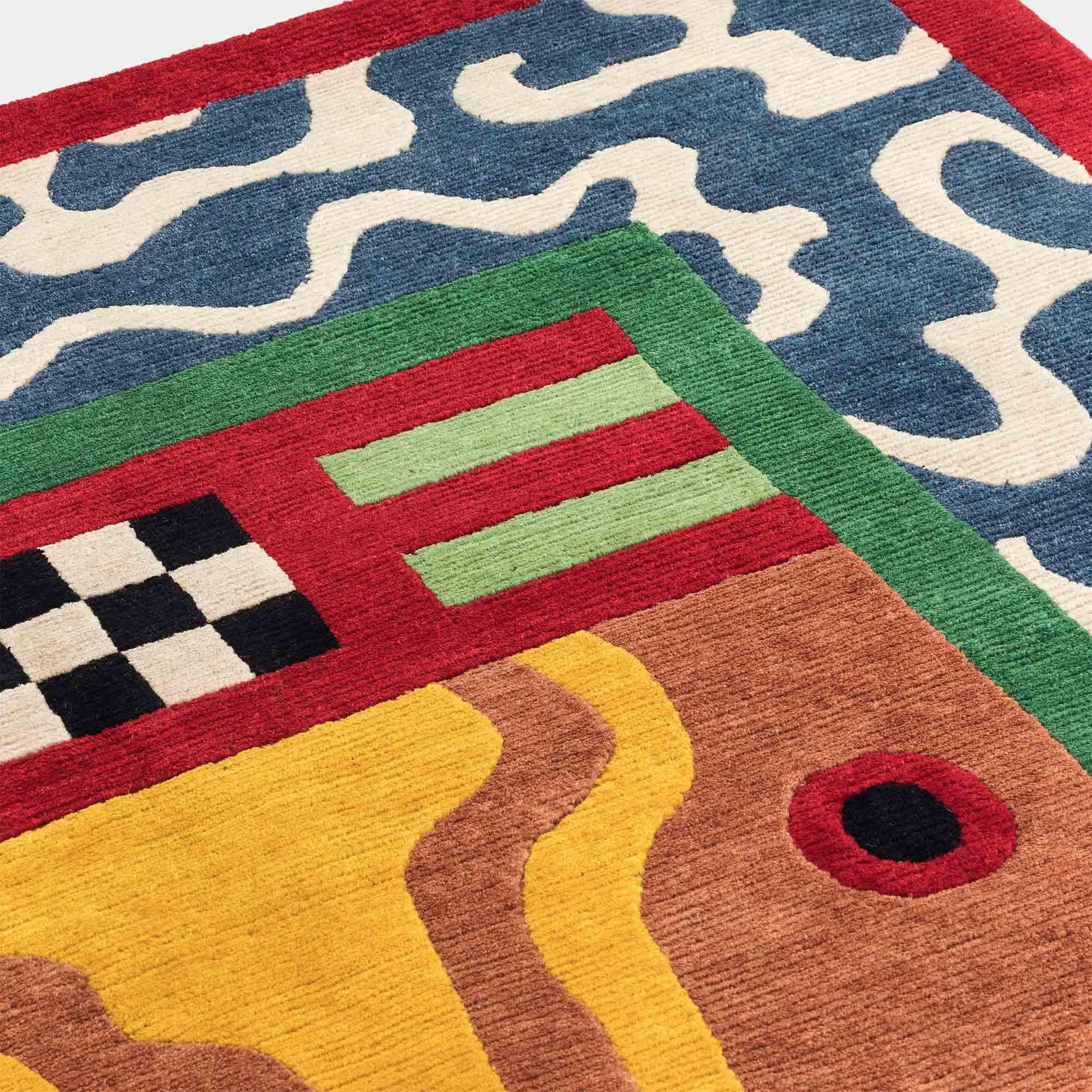 Wollteppich SMALL BIRDS von Nathalie du Pasquier für Post Design collection'S/Memphis

Ein Wollteppich, der von verschiedenen nepalesischen Kunsthandwerkern handgefertigt wird. Die Auflage ist auf 36 signierte und nummerierte Exemplare