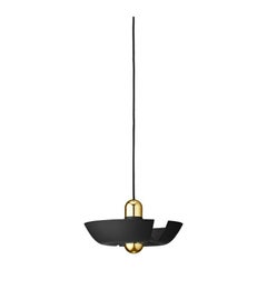 Small Black and Gold Contemporary Pendant Lamp
