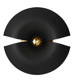 Small Black and Gold Contemporary Wall Lamp