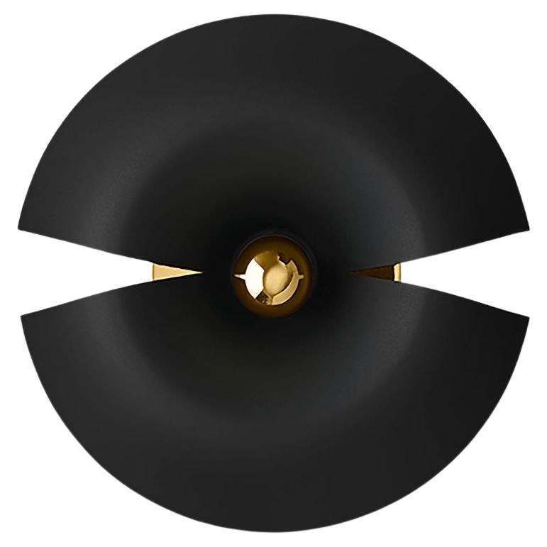 Small Black and Gold Contemporary Wall Lamp 