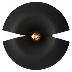 Petite lampe murale Contemporary noir et or