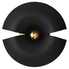 Small Black and Gold Contemporary Wall Lamp 