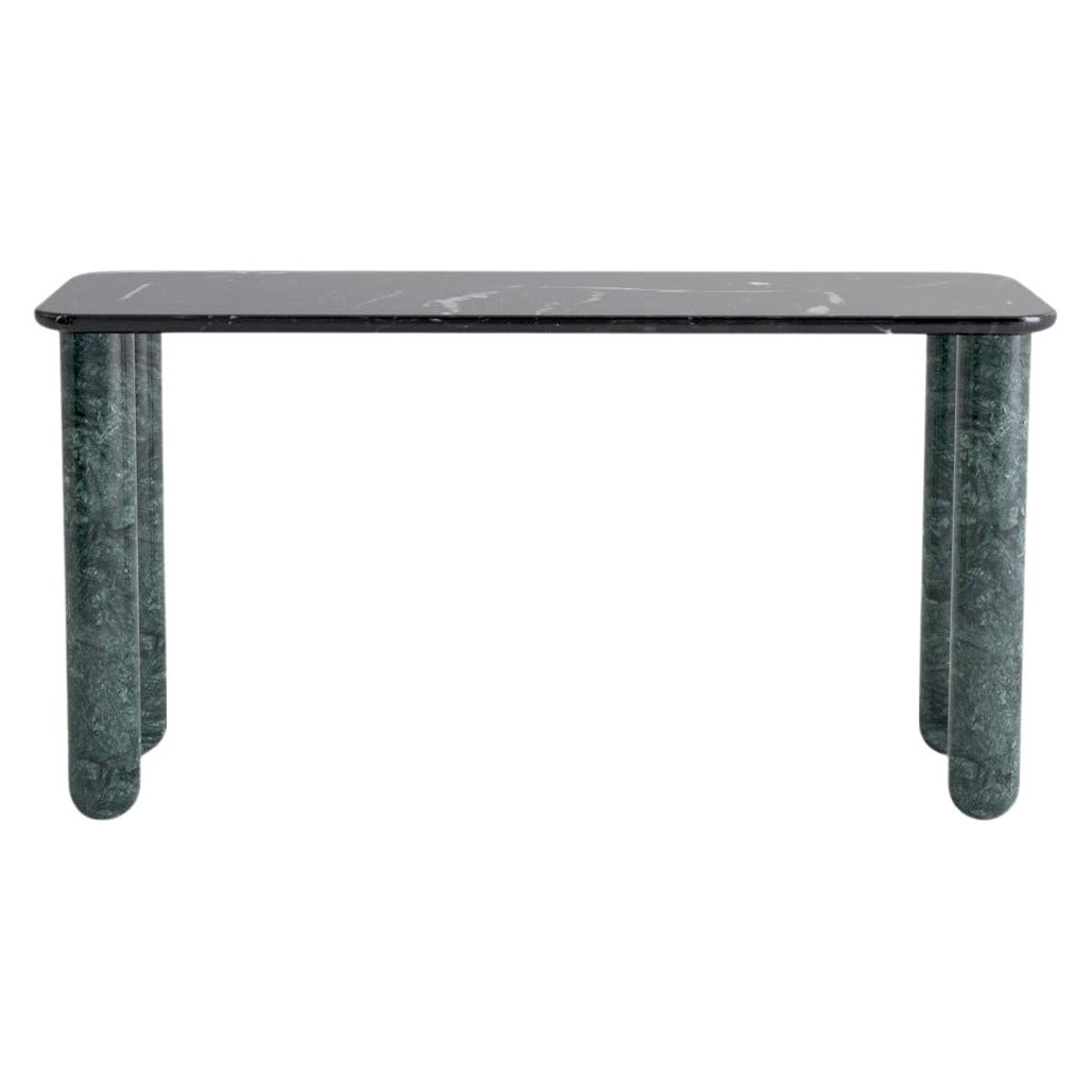 Small Black and Green Marble "Sunday" Dining Table, Jean-Baptiste Souletie For Sale