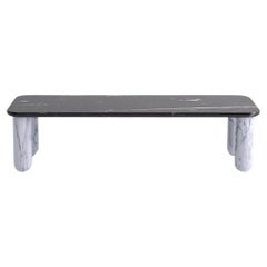 Small Black and White Marble "Sunday" Coffee Table, Jean-Baptiste Souletie