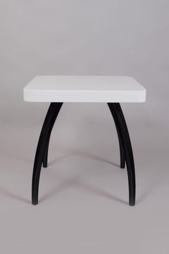 Small Black and White Table, Designed by Jindrich Halabala, 1940s Czechia