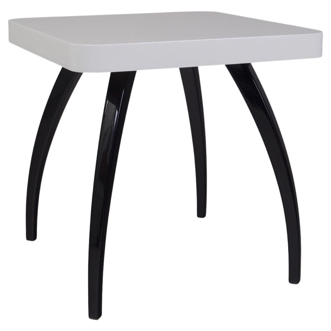 Small Black and White Table, Designed by Jindrich Halabala, 1940s Czechia