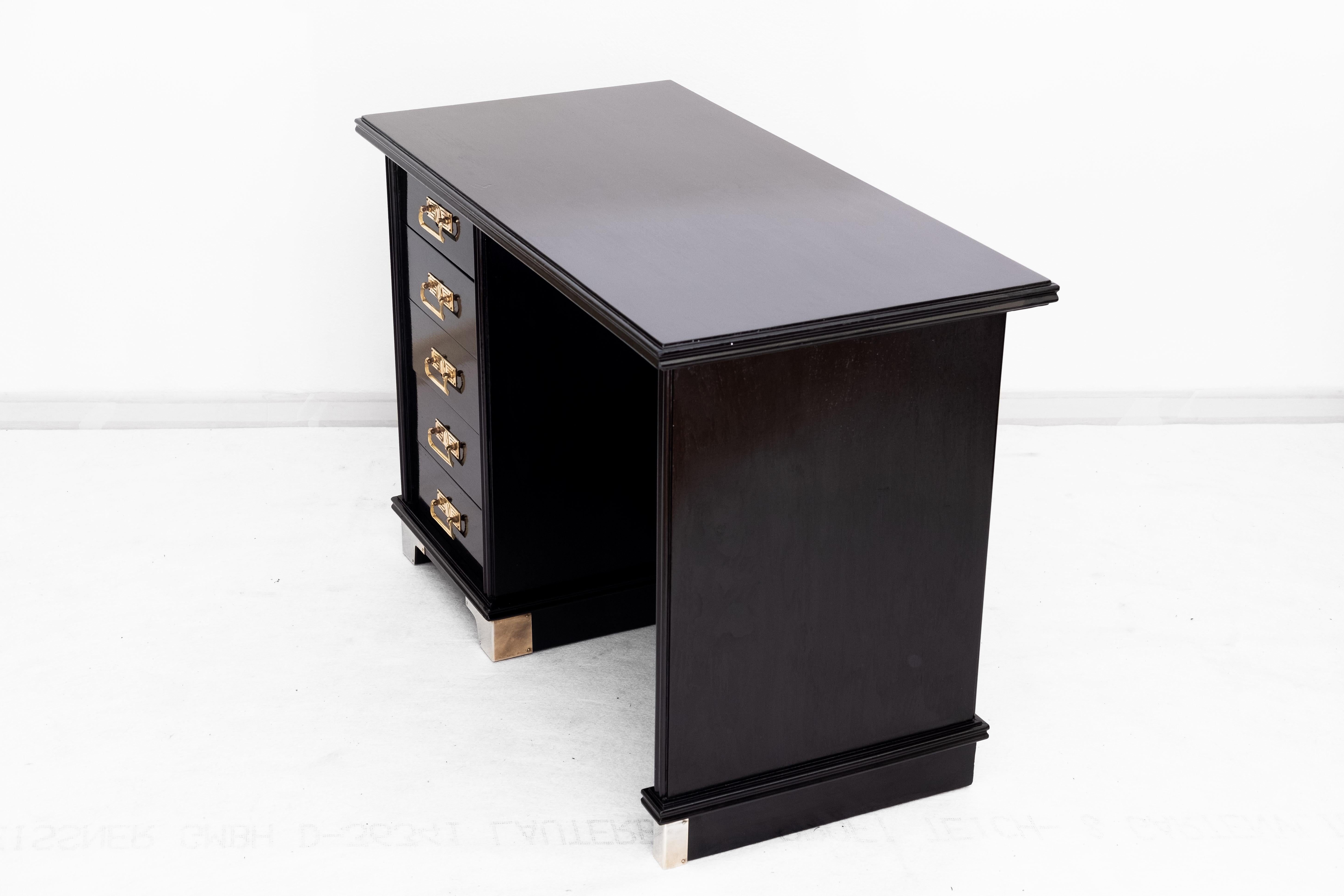 Small Art Nouveau Writing Desk with 6 Dawers (Vienna 1910) For Sale 3