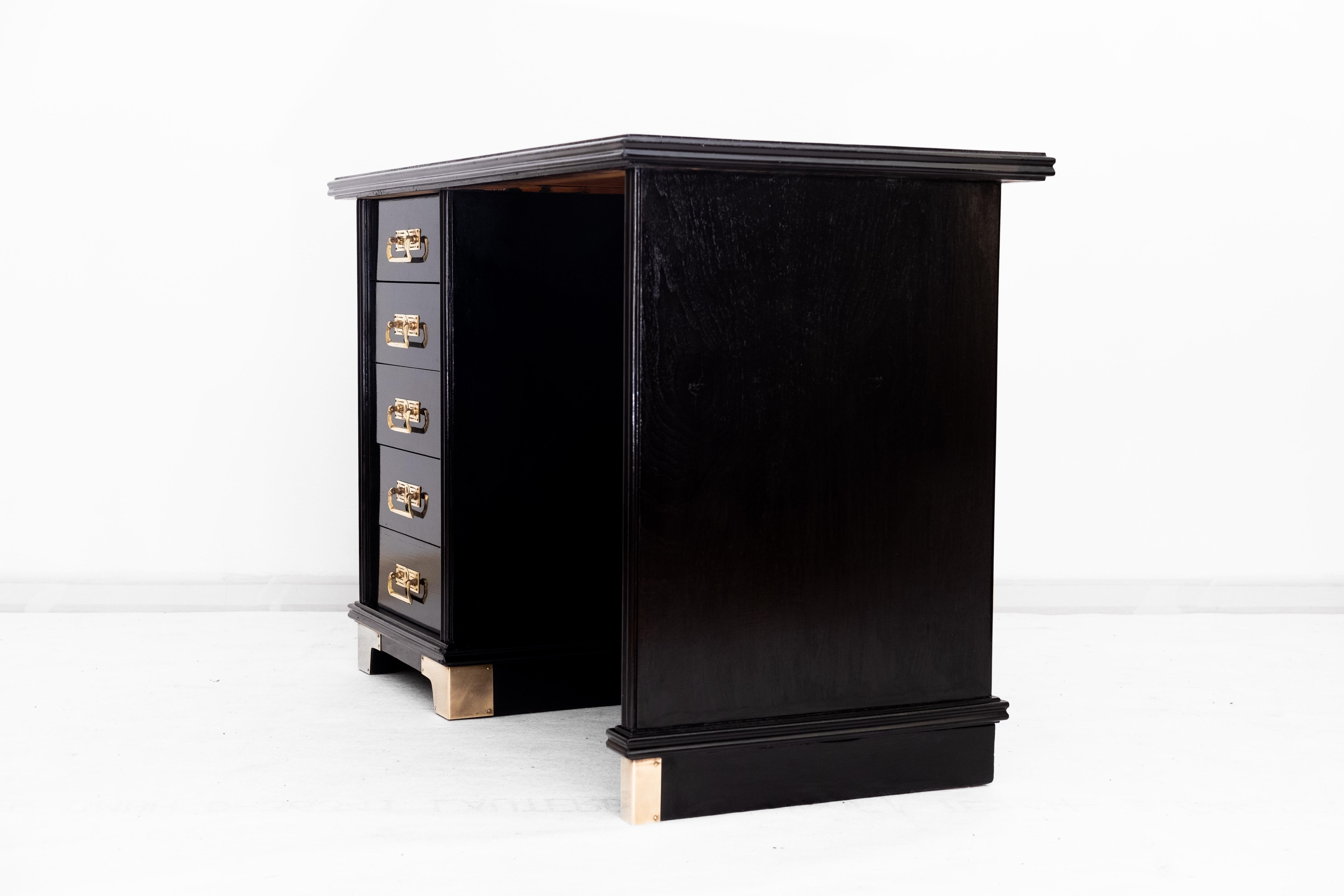 Small Art Nouveau Writing Desk with 6 Dawers (Vienna 1910) For Sale 4