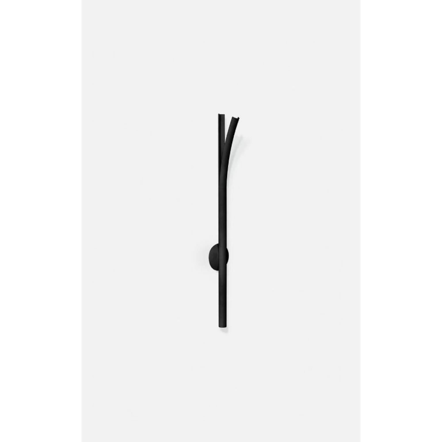 Post-Modern Small Black Cana Wall Lamp by Wentz For Sale