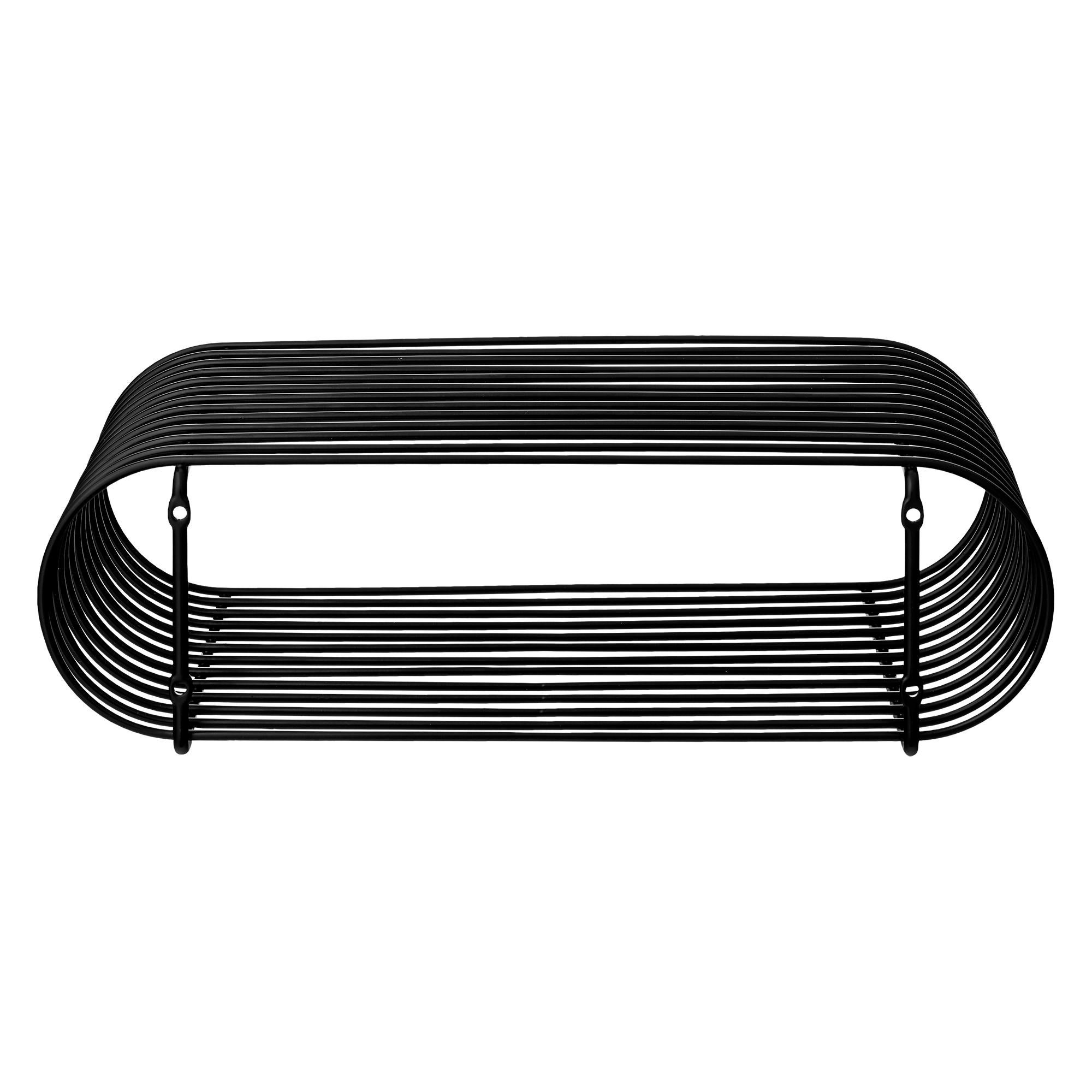 Modern Small Black Contemporary Shelf For Sale