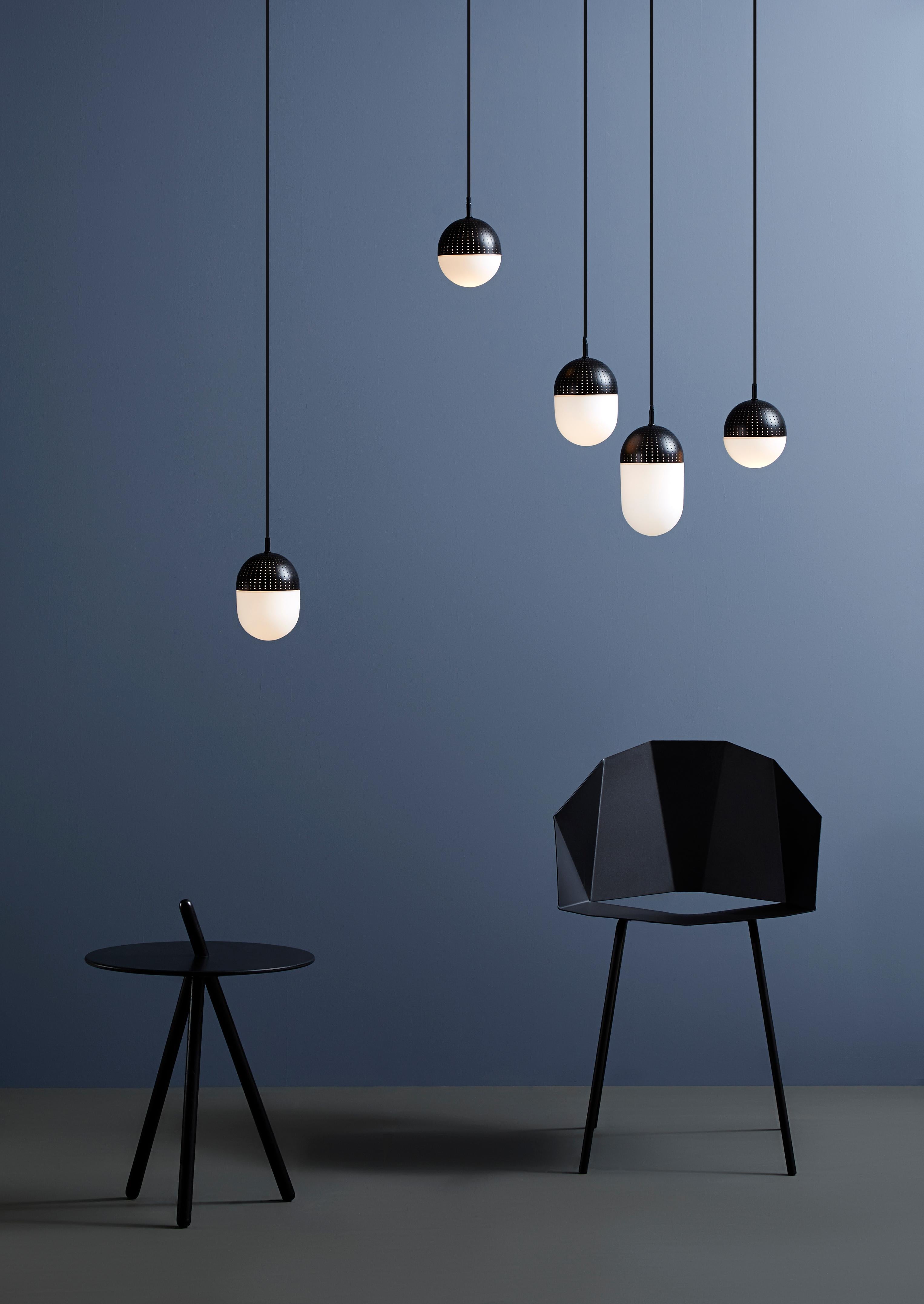 Danish Small Black Dot Pendant Lamp by Rikke Frost For Sale