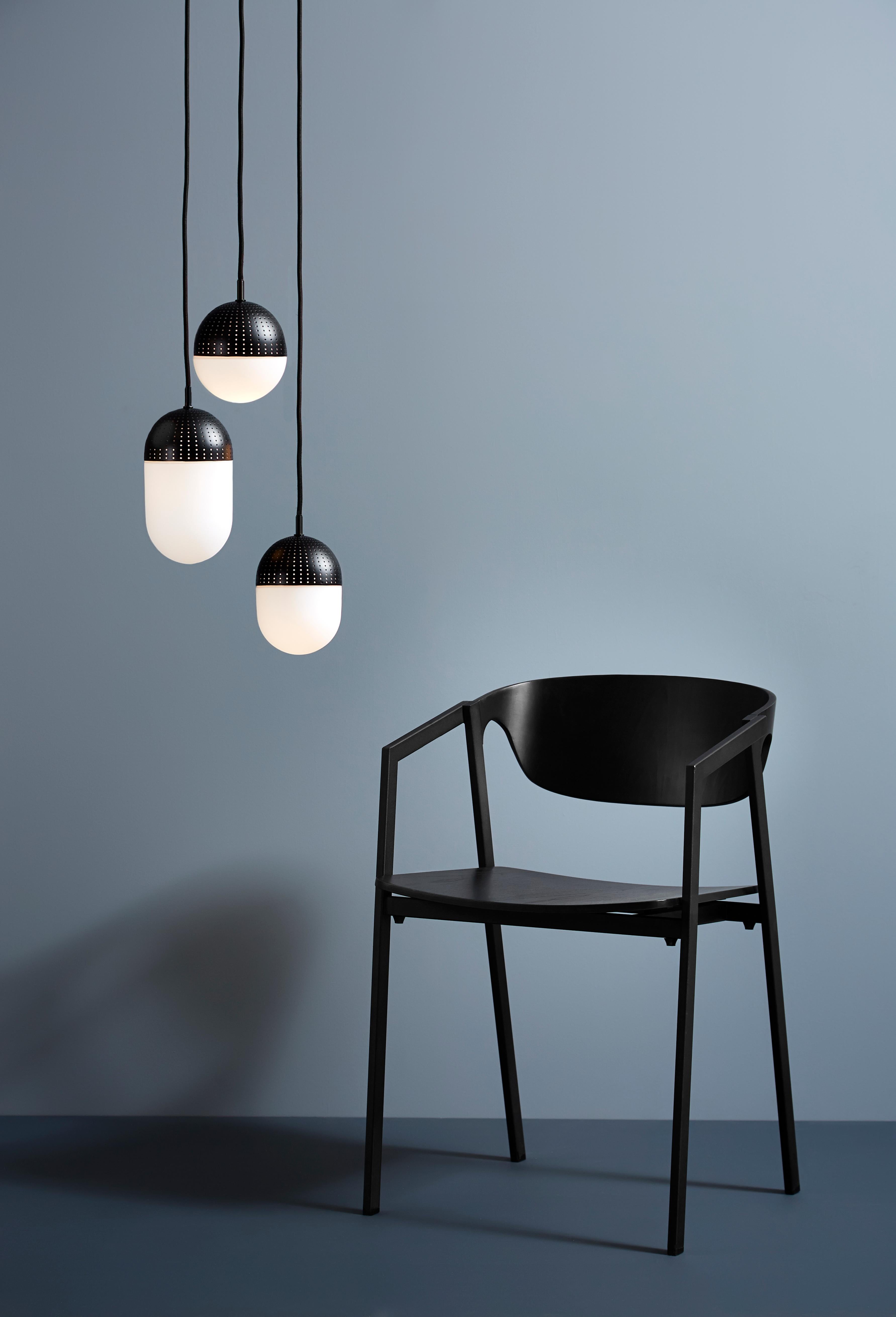 Small Black Dot Pendant Lamp by Rikke Frost In New Condition For Sale In Geneve, CH