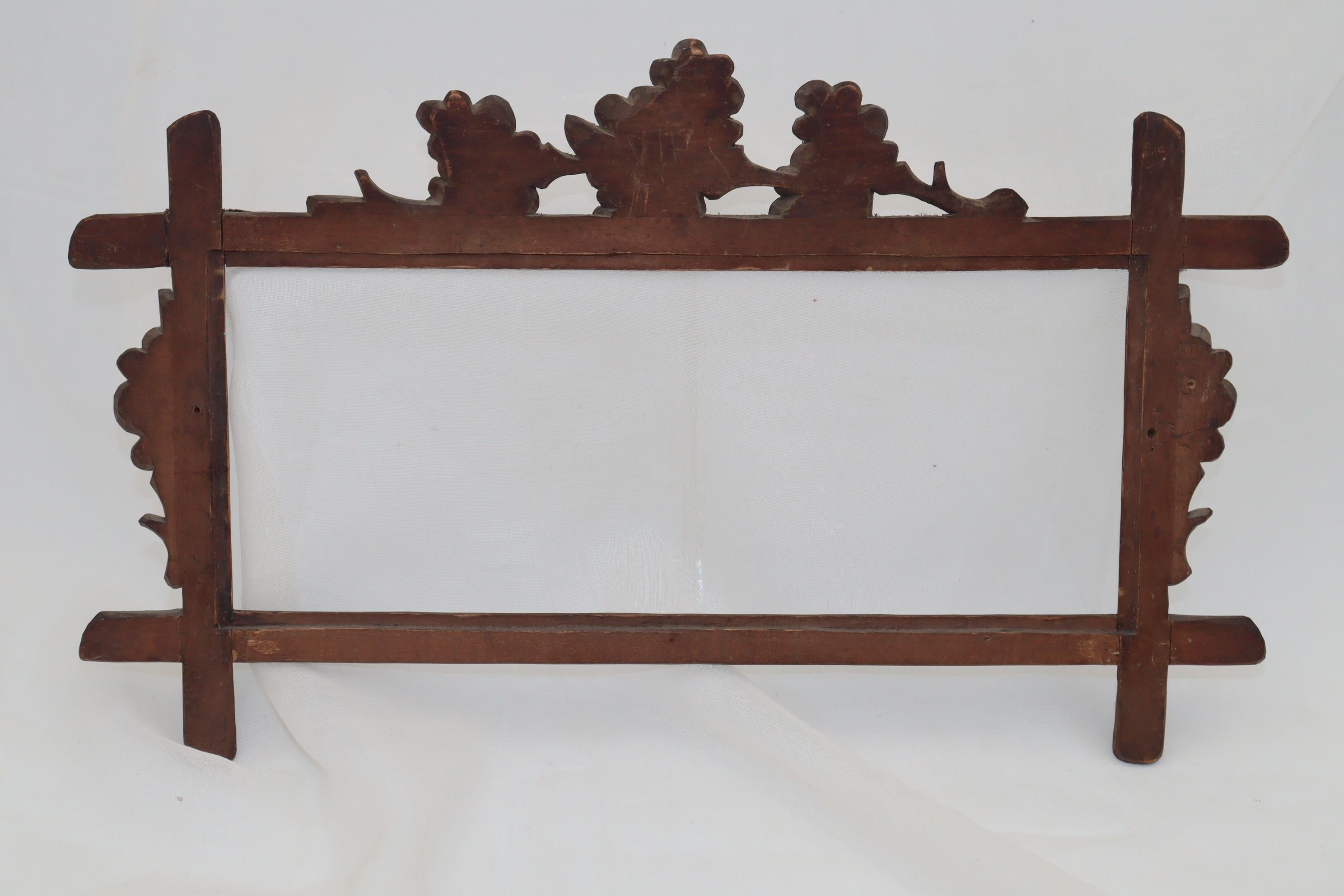 Small Black Forest carved picture frame In Good Condition For Sale In East Geelong, VIC