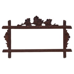 Small Black Forest carved picture frame