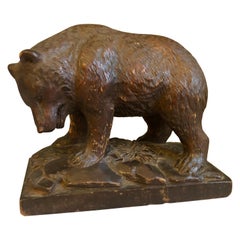 Antique Small Black Forrest Carving of a Bear, 19th Century