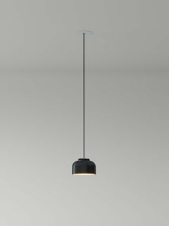 Small Black HeadHat Bowl Pendant Lamp by Santa & Cole