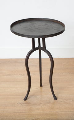 Martini Side Table in Wrought Iron, Art Deco style, in stock