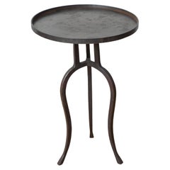 Small Black Iron Side or Drink Tables, in Stock