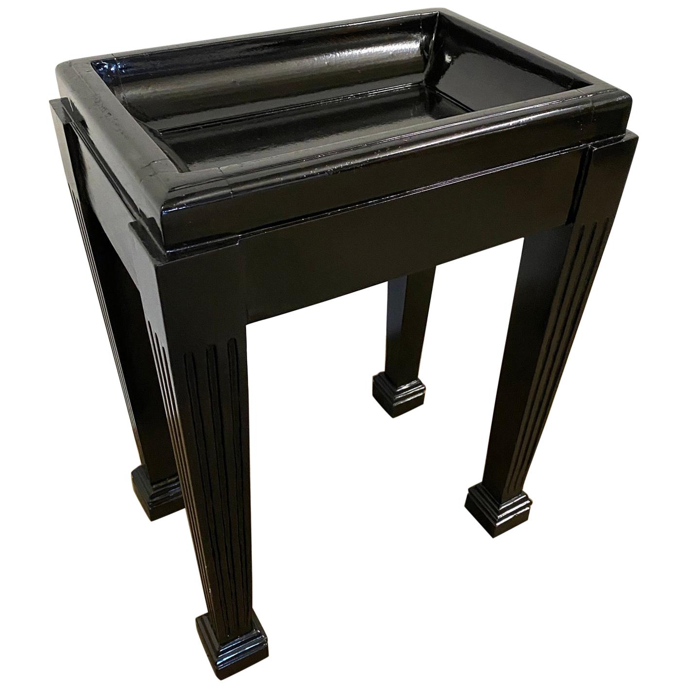 Small Black Lacquered Stand