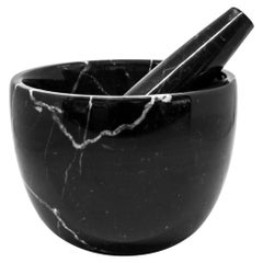 Small Black Marble Mortar and Pestle