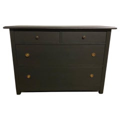 Small Black Painted Vintage Chest of Drawers