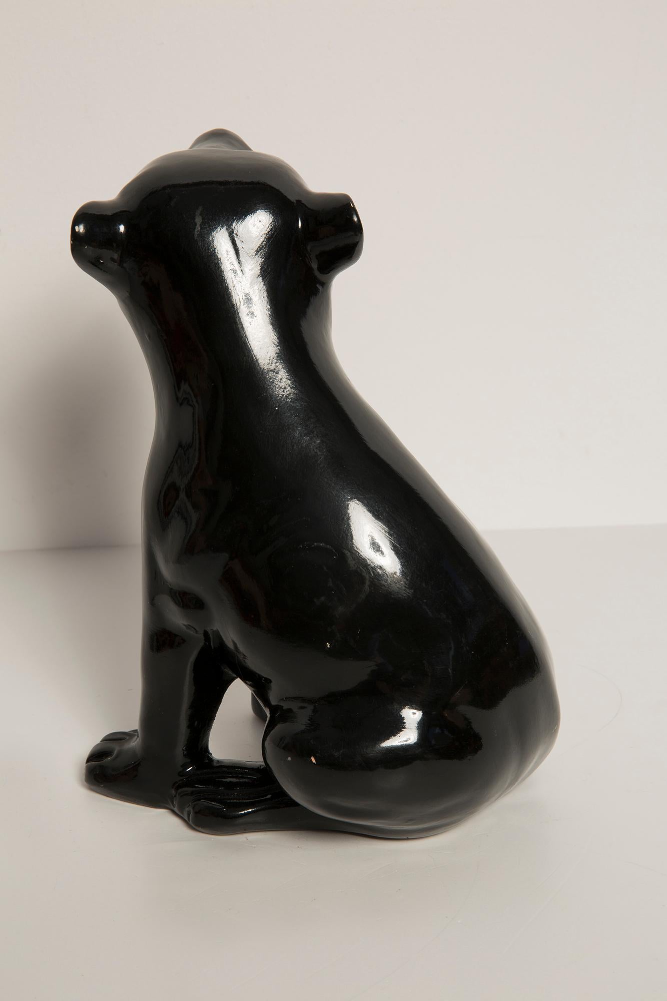 Small Black Panther Ceramic Sculpture, Italy, 1960s.  For Sale 4