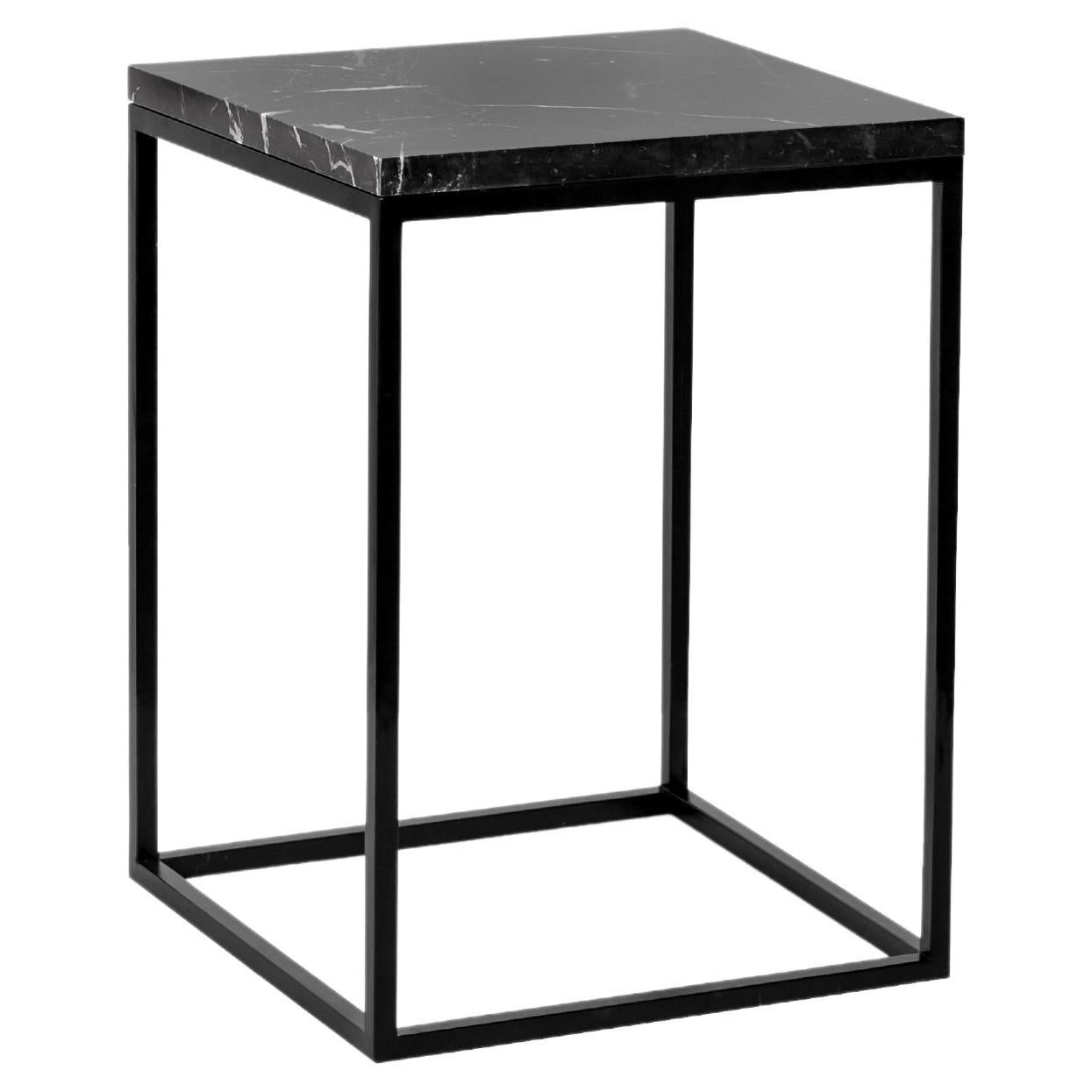 Black Pillar Side Table Small For Sale at 1stDibs