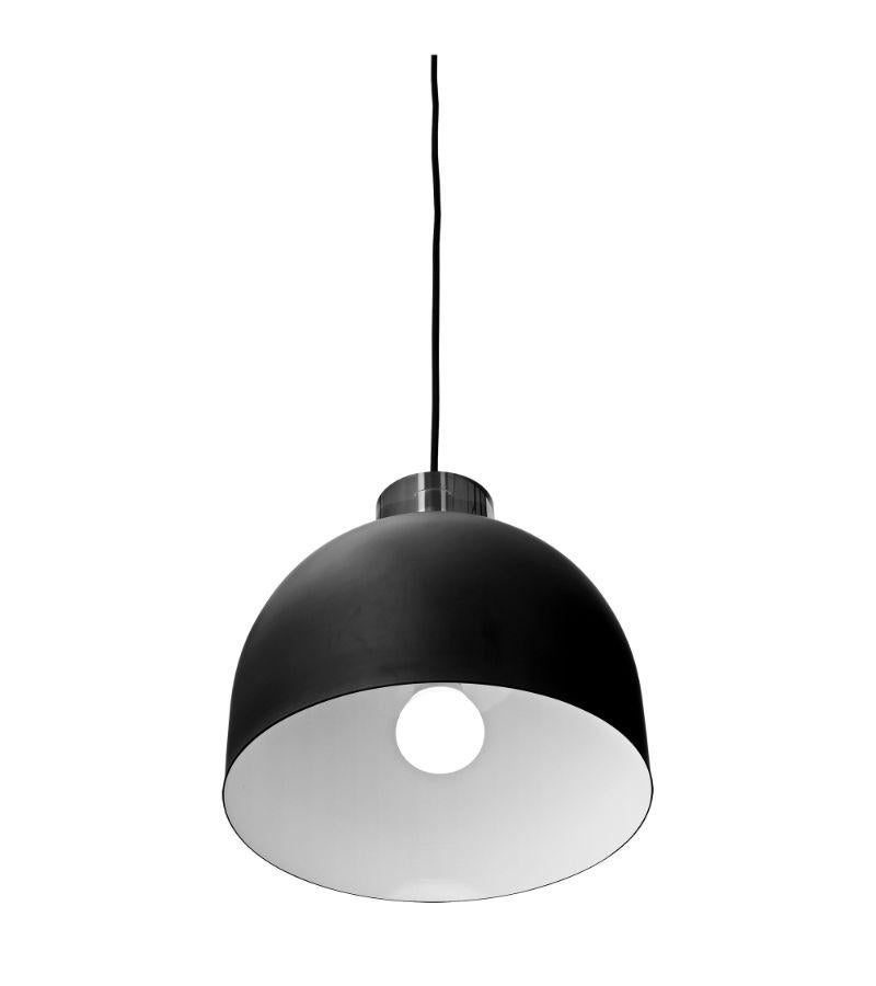 Moderne Petite lampe suspendue ronde noire en vente