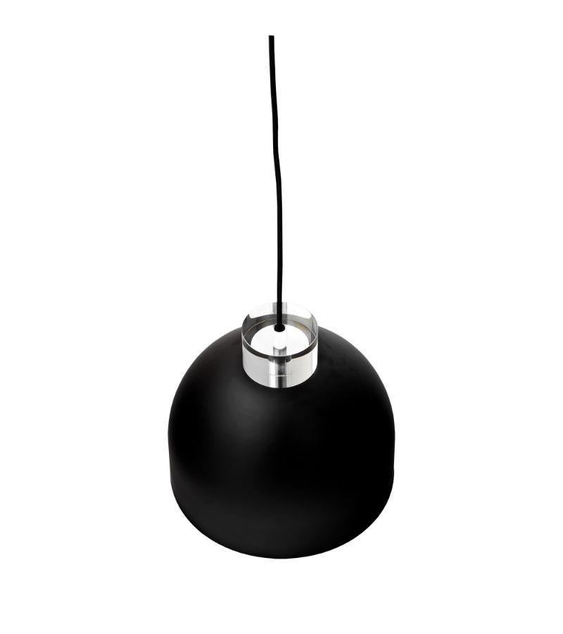 Danish Small Black Round Pendant Lamp For Sale
