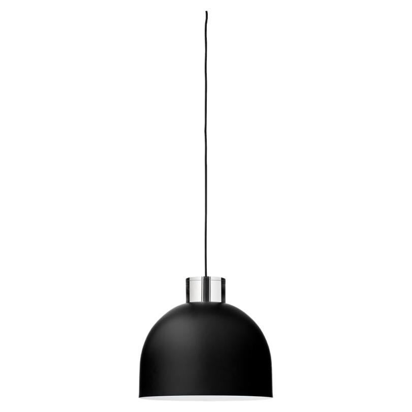 Lampada a sospensione rotonda nera piccola in vendita