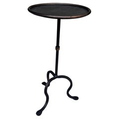 Small Black Spanish Drinks Table with Gold Highlights