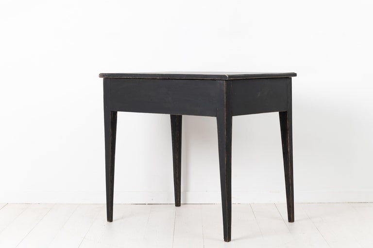 Small Black Swedish Gustavian Pine Table or Desk at 1stDibs
