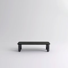 Small Black Wood and Black Marble "Sunday" Coffee Table, Jean-Baptiste Souletie