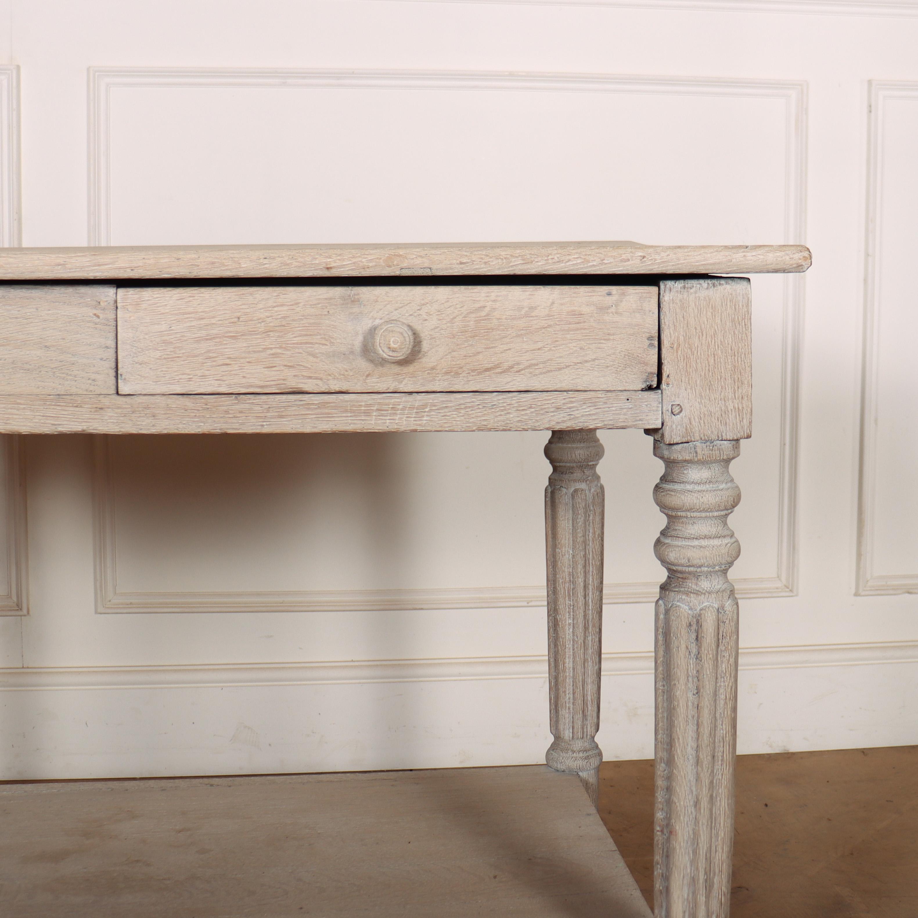Very small 19th C French bleached oak drapers table. 1890.

Reference: 8428

Dimensions
39.5 inches (100 cms) Wide
27 inches (69 cms) Deep
31.5 inches (80 cms) High