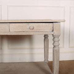 Small Bleached Oak Drapers Table