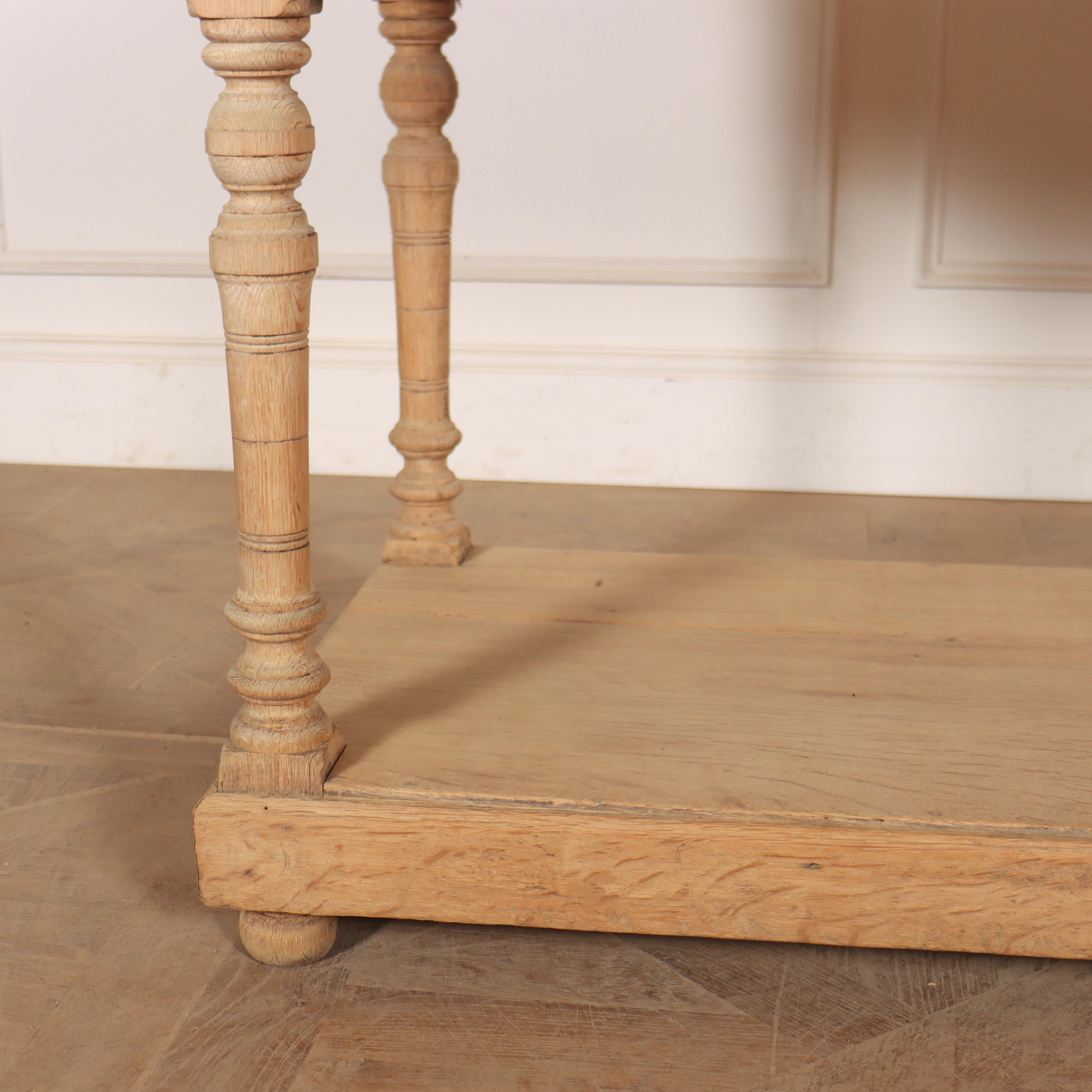 Late Victorian Small Bleached Oak Drapers Table