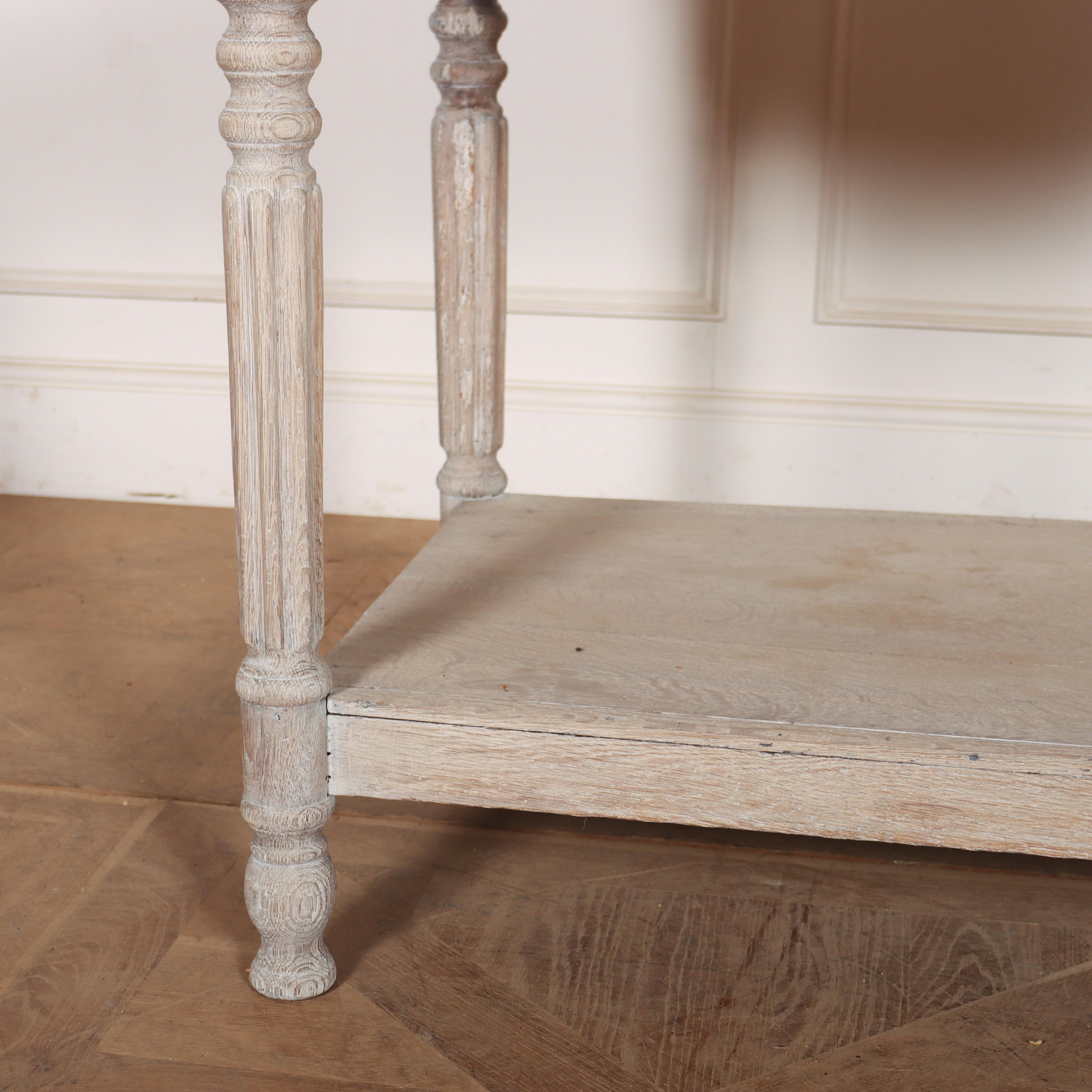 Small Bleached Oak Drapers Table In Good Condition In Leamington Spa, Warwickshire