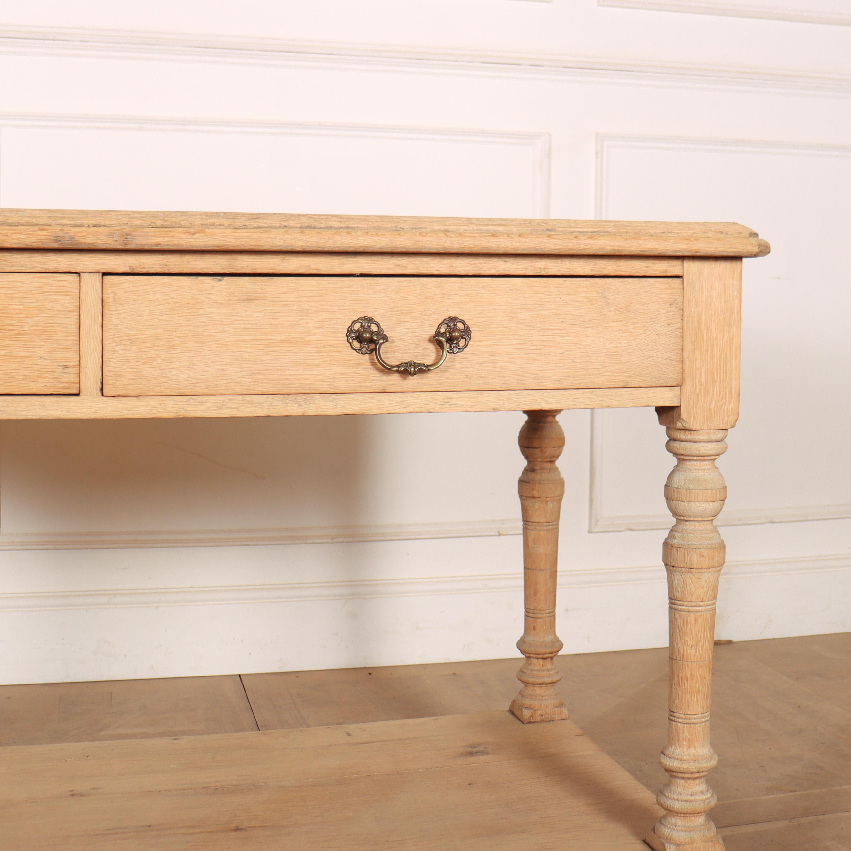 English Small Bleached Oak Drapers Table