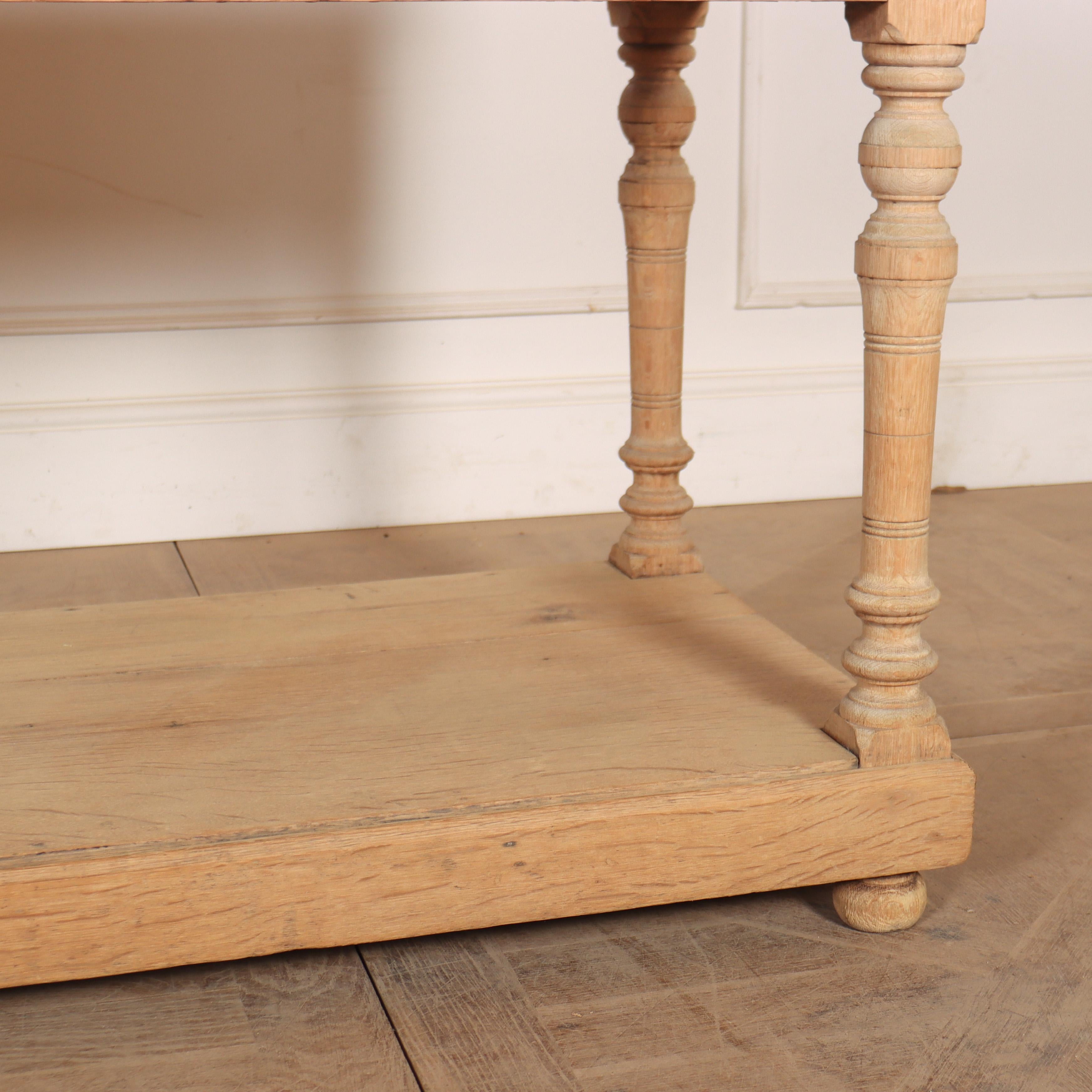 Small Bleached Oak Drapers Table In Good Condition In Leamington Spa, Warwickshire