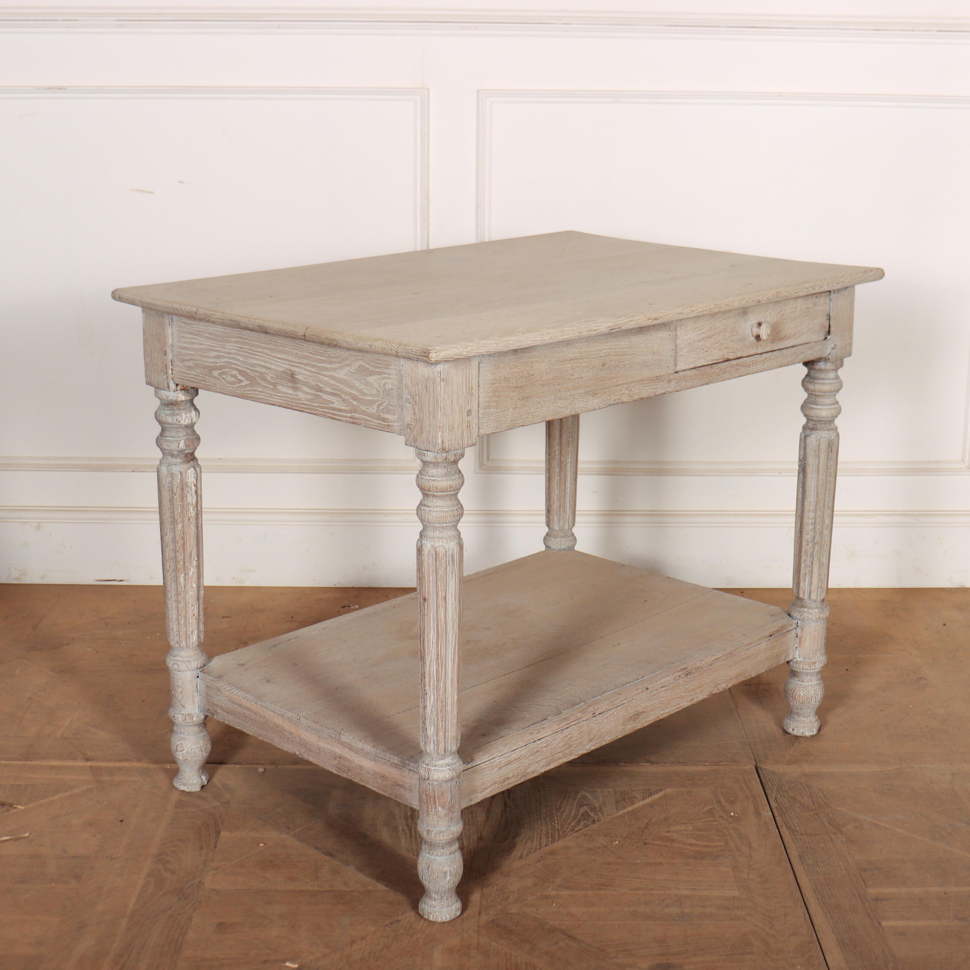 Small Bleached Oak Drapers Table 1